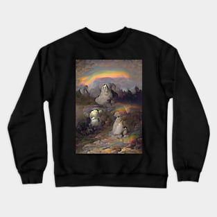 WISPY RAINBOW GHOSTS ON HALLOWEEN Crewneck Sweatshirt